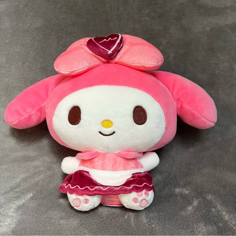 Sanrio My Melody Pink and White Plush with Bow NWT